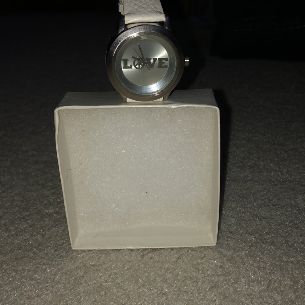 Lucky Brand “Love” Watch w/white band
